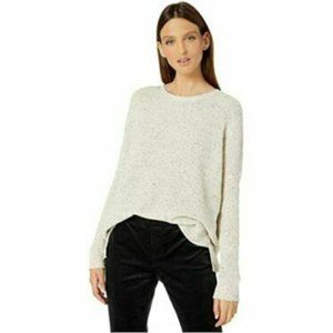 NWT EILEEN FISHER $238 Organic Cotton Speckle Crew Neck Tunic Sweater size L